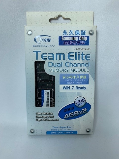 Team TED38192M1600C11DC-S[DDR3 PC3-12800 4GB 2枚組]