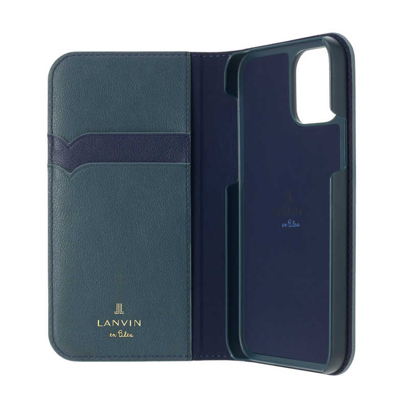 iPhone13 Pro ケースLANVIN en Bleu (6.1inch 3レンズ) [ Navy/Vintage Blue ]【手帳/ブルー】  LBR2NVVFLIP2162