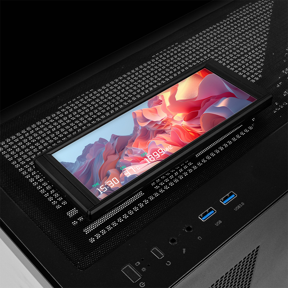 【ゲーミング&アウトレットセール 9/18 16:00 - 9/25 16:00】Thermalright 6.86インチIPSディスプレイ搭載ガジェット Trofeo Vision LCD BLACK [TH-TVLCD-BK]