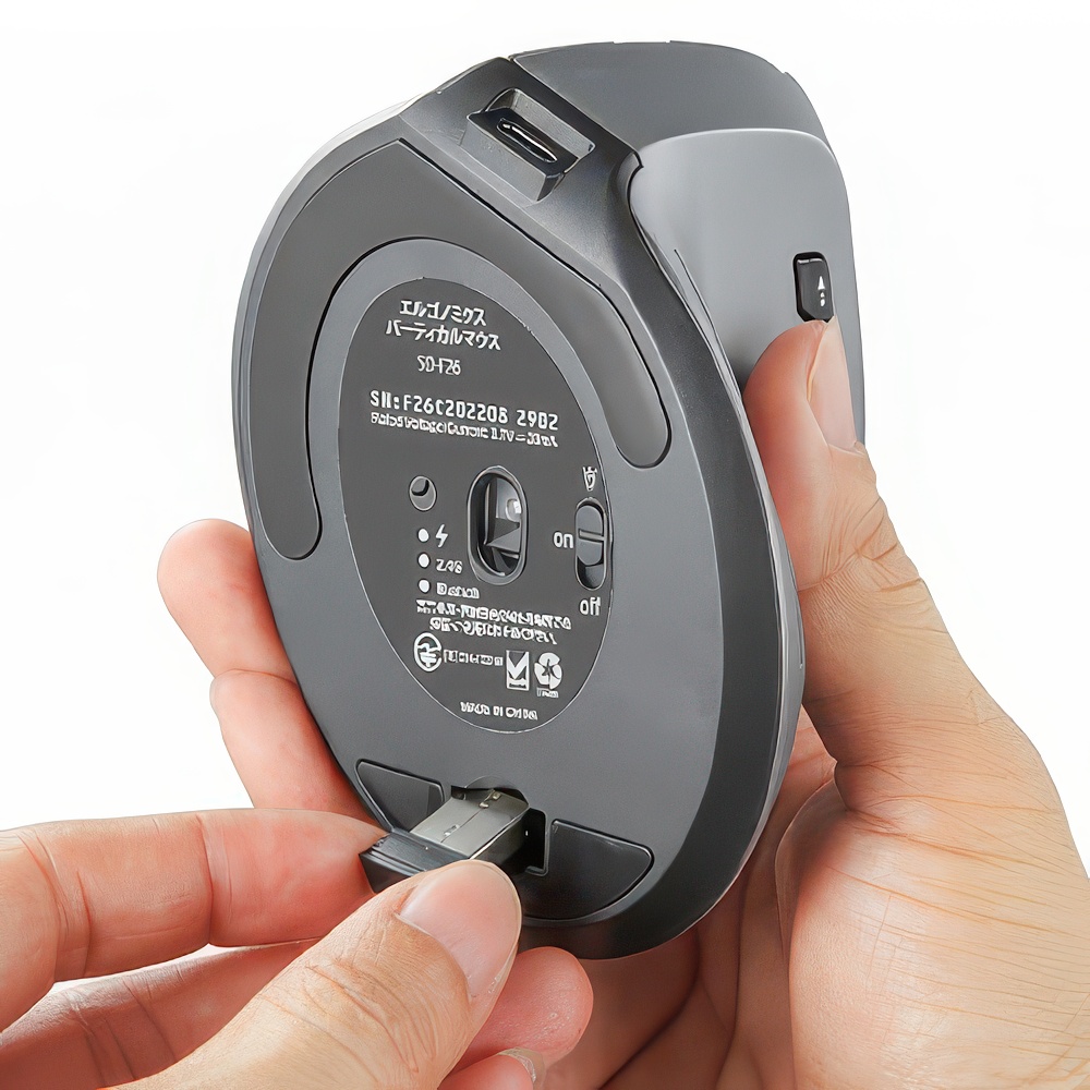 AREA 『LCD画面表示』『エルゴノミクス形状』『AutoHotPie対応』を実現する多機能マウス ErgoVerMouse [SD-F26]