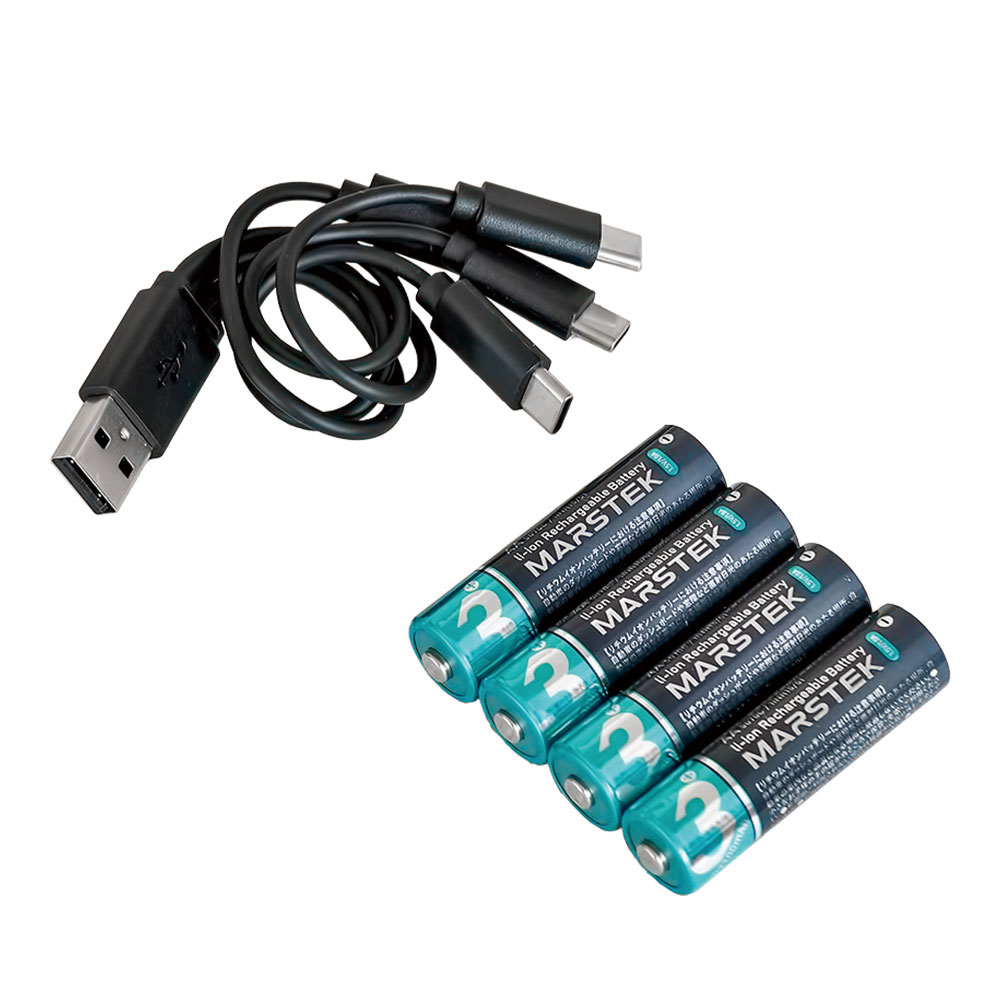 MARSTEK 単3形リチウムイオン充電池 4本パック [SD-5070CB]