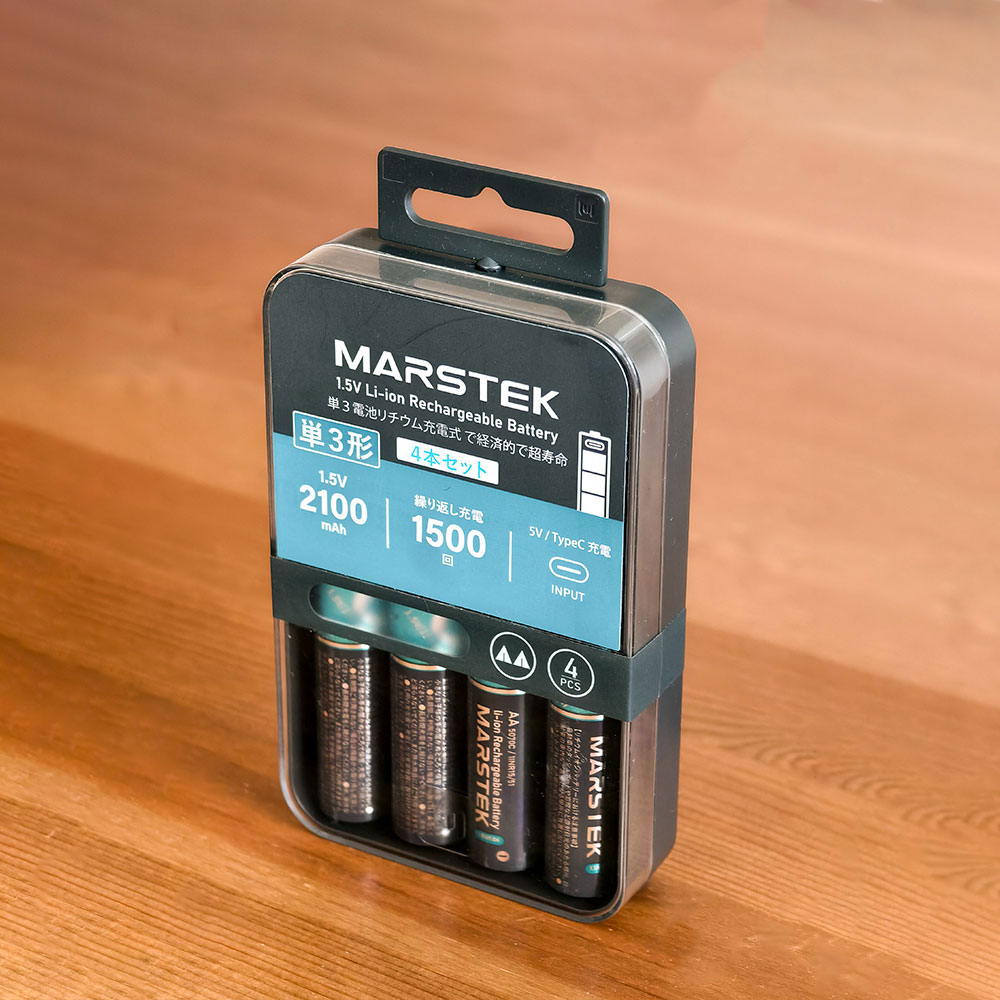 MARSTEK 単3形リチウムイオン充電池 4本パック [SD-5070CB]