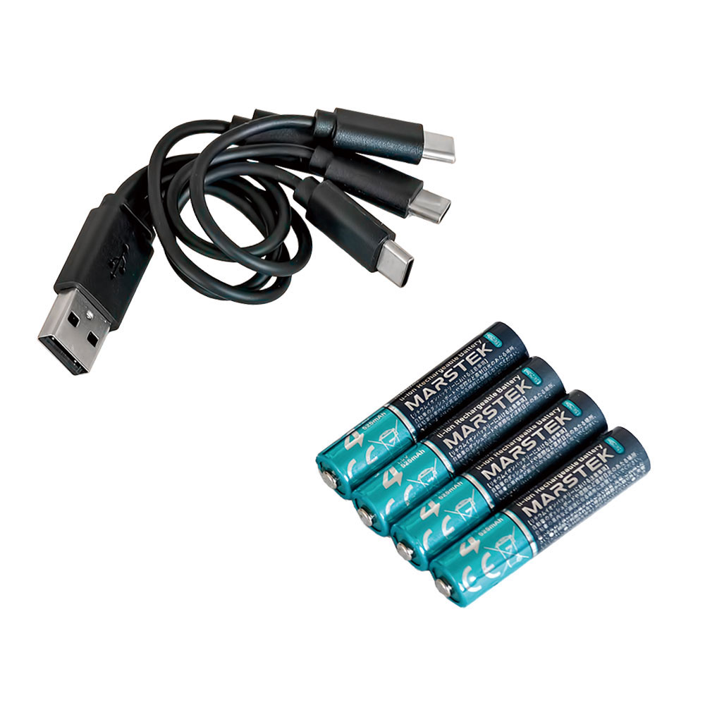 MARSTEK 単4形リチウムイオン充電池 4本パック[SD-7018CB]