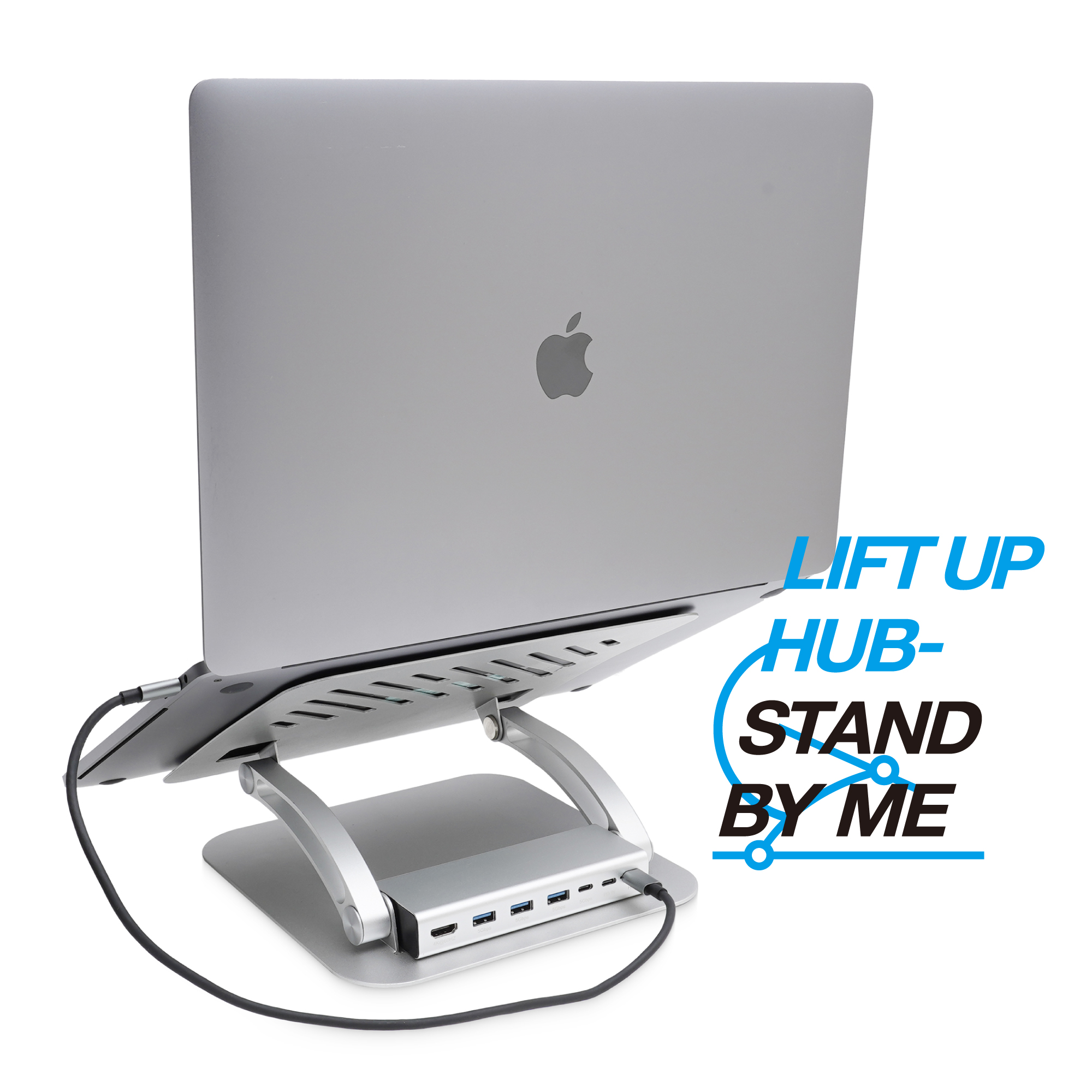 ARCHISS（アーキス）USB-C接続ドッキングステーション付きノートパソコンスタンド LIFT UP HUB-STAND BY ME [AS-LHBM-SL]