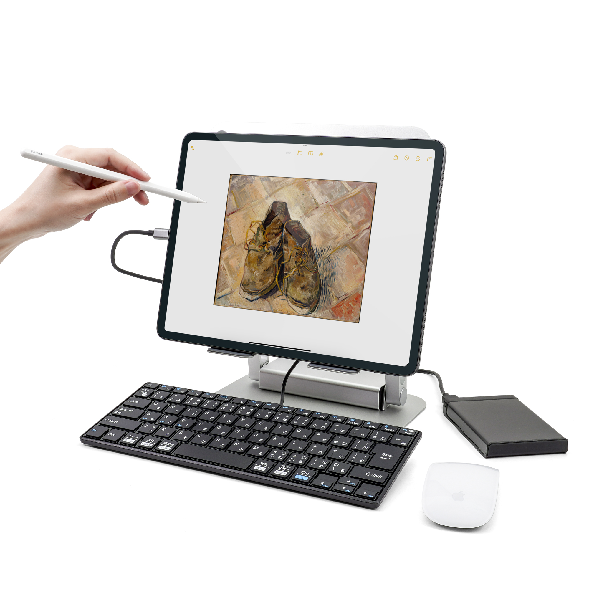 ARCHISS（アーキス）USB-C接続ドッキングステーション付きノートパソコンスタンド LIFT UP HUB-STAND BY ME [AS-LHBM-SL]
