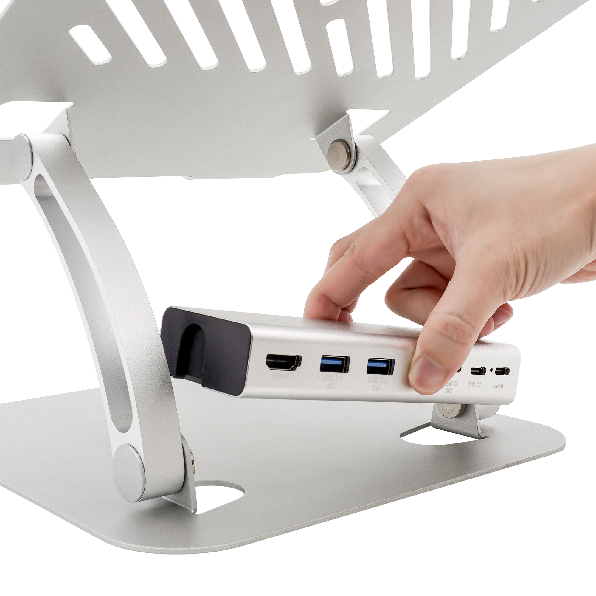 ARCHISS（アーキス）USB-C接続ドッキングステーション付きノートパソコンスタンド LIFT UP HUB-STAND BY ME [AS-LHBM-SL]