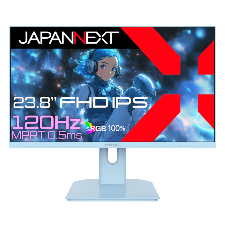 【ブルーモデル】JAPANNEXT 23.8インチ IPSパネル搭載 120Hz/0.5ms(MPRT)対応 フルHD(1920x1080)解像度 ゲーミングモニター JN-IPS238G120F-BB
