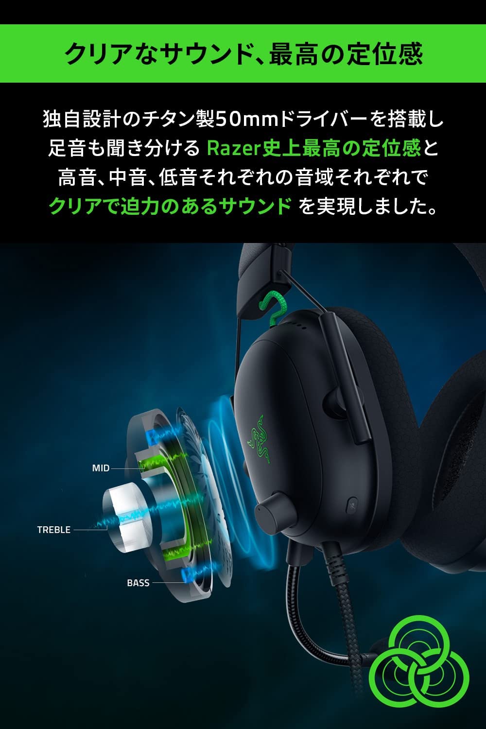 Razer BlackShark V2 RZ04-03230100-R3M1｜パソコン・スマートフォン