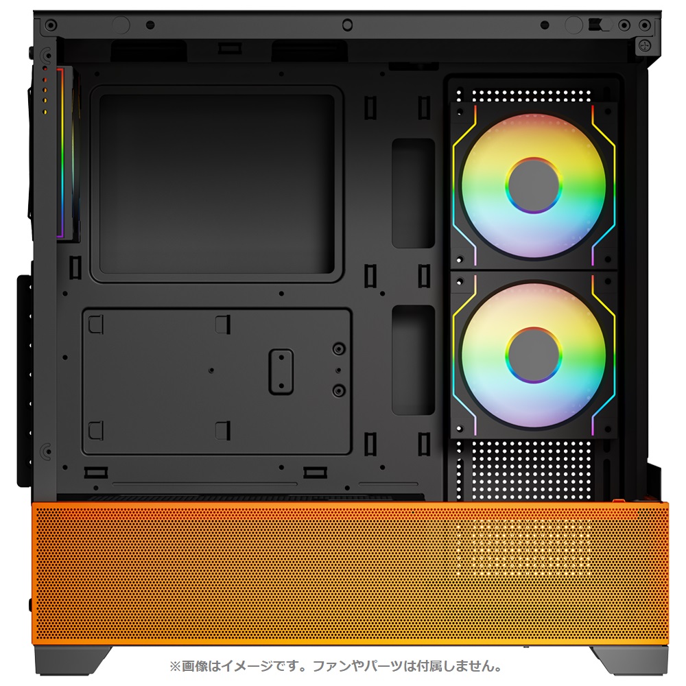 darkFlash DS900 Air Shine Orange ミラーパネル採用 ピラーレスミドルタワーケース  [DS900AIR-DFEDITION+TYPE-C]