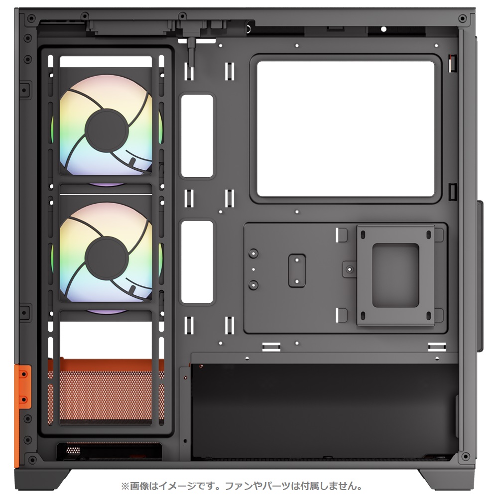 darkFlash DS900 Air Shine Orange ミラーパネル採用 ピラーレスミドルタワーケース  [DS900AIR-DFEDITION+TYPE-C]