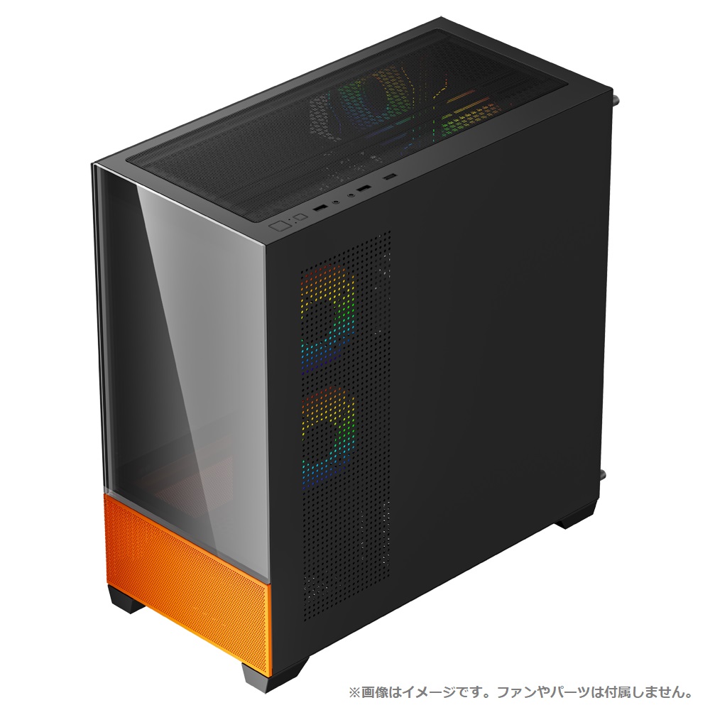 darkFlash DS900 Air Shine Orange ミラーパネル採用 ピラーレスミドルタワーケース  [DS900AIR-DFEDITION+TYPE-C]
