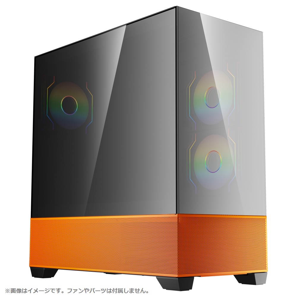 darkFlash DS900 Air Shine Orange ミラーパネル採用 ピラーレスミドルタワーケース  [DS900AIR-DFEDITION+TYPE-C]