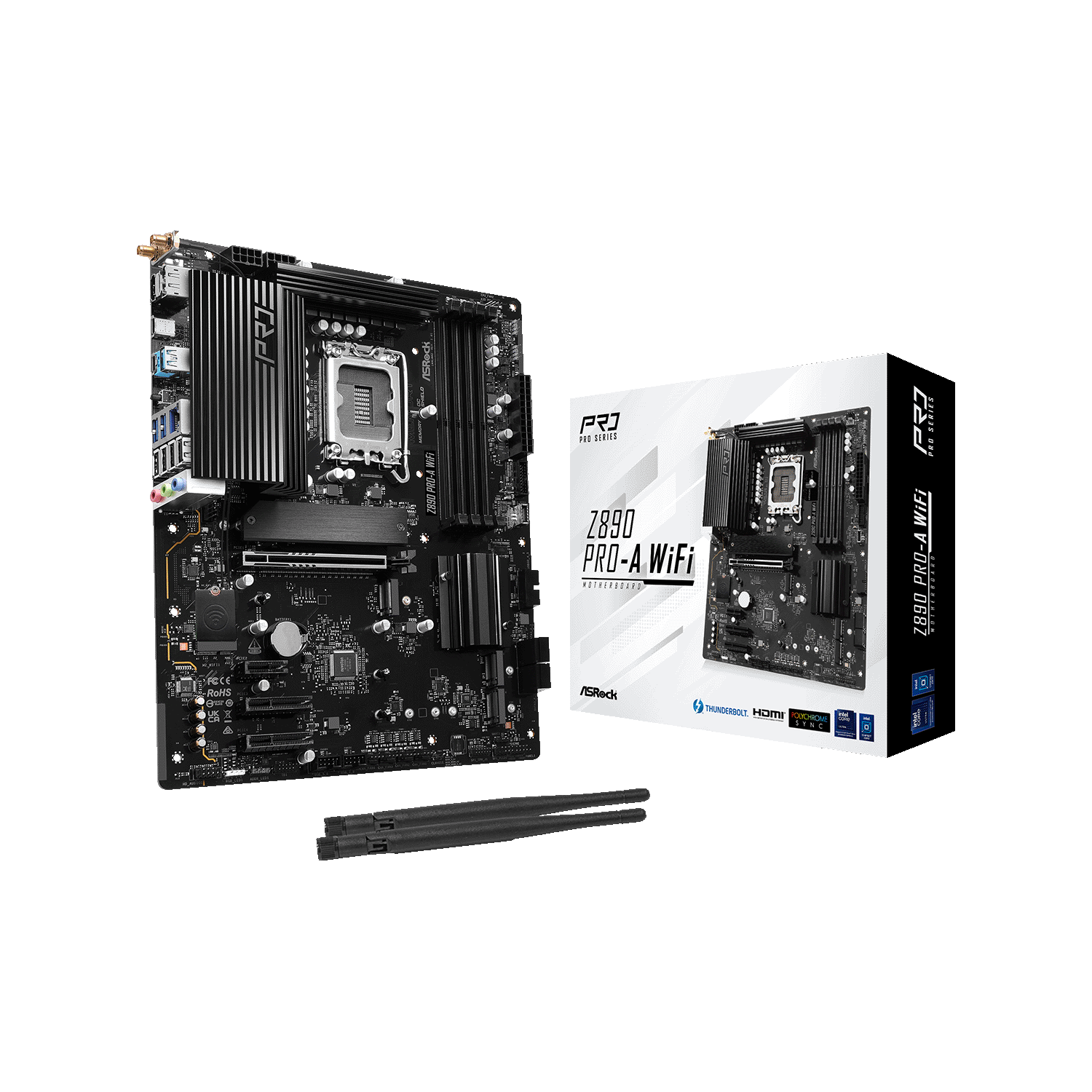 ASRock(アスロック) Intel Z890チップセット搭載 LGA1851 ATXマザーボード Z890 Pro-A WiFi
