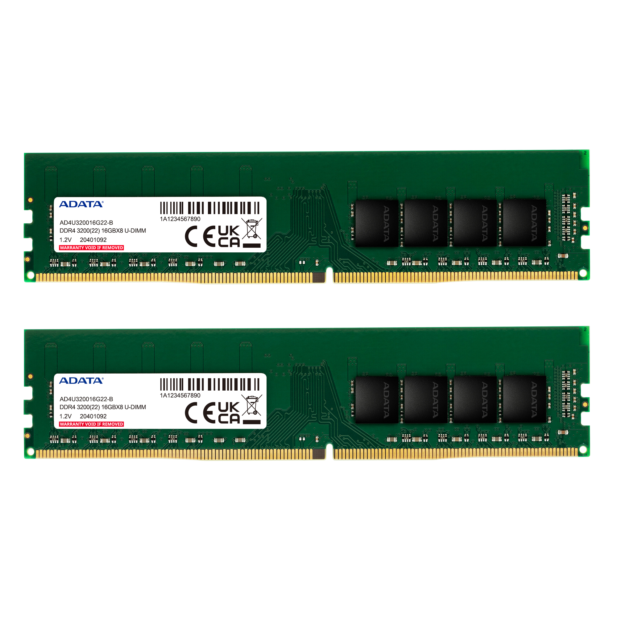 A-DATA DDR4-3200 DIMM(デスクトップPC用) 32GB(16GB×2枚組) AD4U320016G22-DTGN