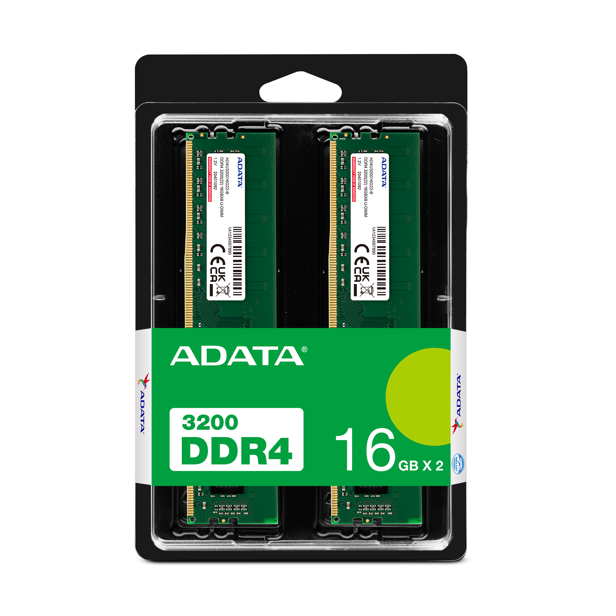 A-DATA DDR4-3200 DIMM(デスクトップPC用) 32GB(16GB×2枚組) AD4U320016G22-DTGN