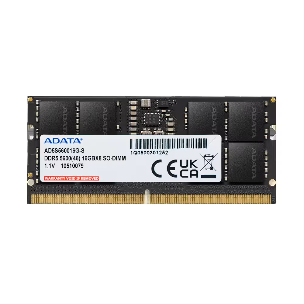 A-DATA DDR5-5600 S.O.DIMM(ノートPC用) 16GB(16GB×1枚組) AD5S560016G-S