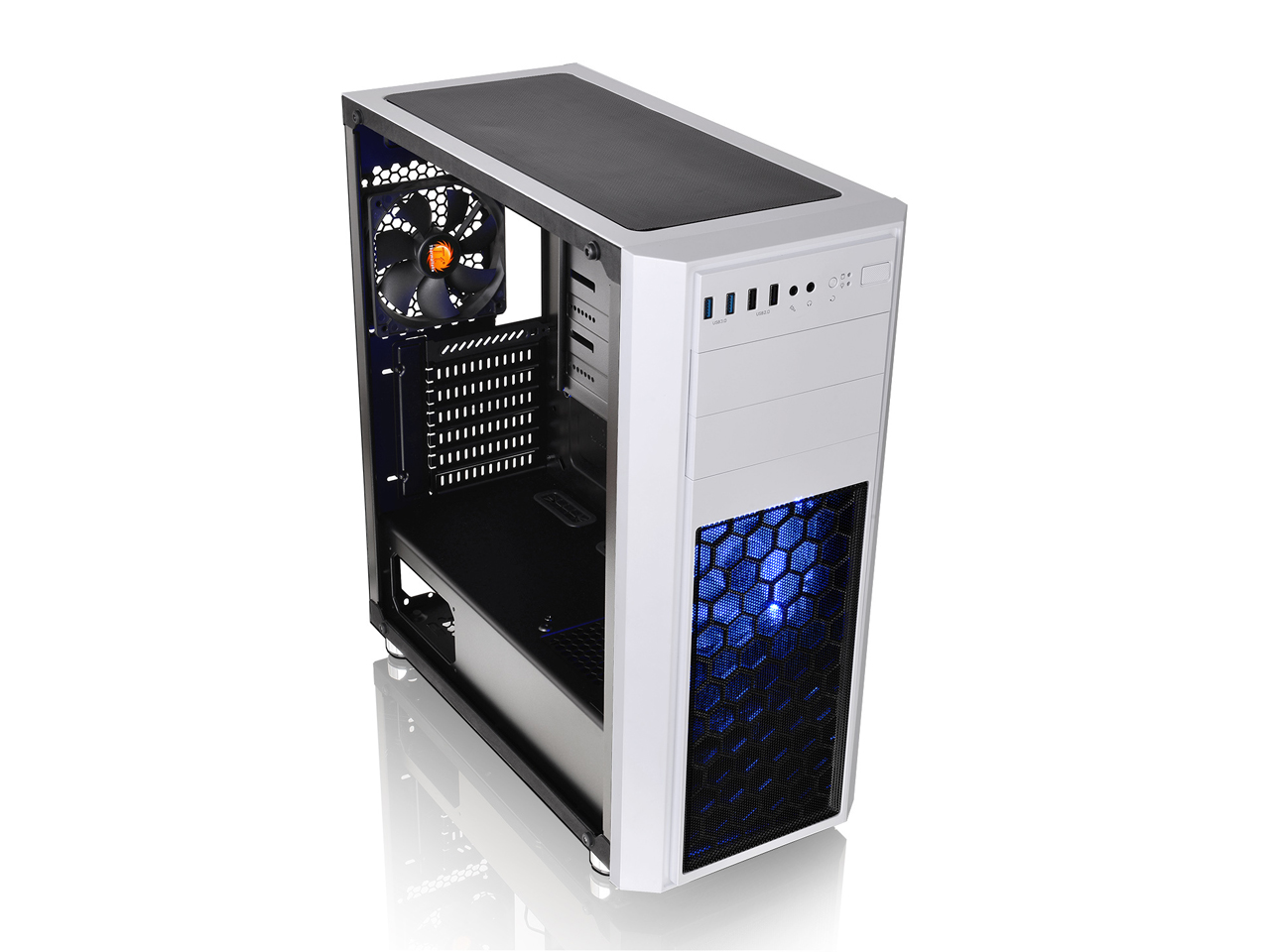 【中古】【店頭展示使用品】Thermaltake Versa H26 White /w casefan CA-1J5-00M6WN-01 [ホワイト](30日間保証）