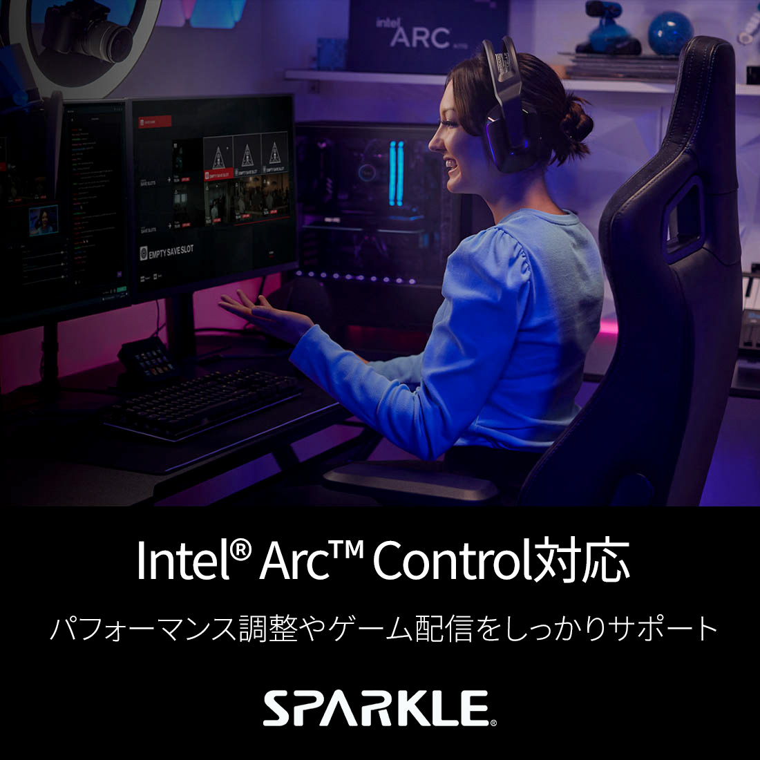 SPARKLE SA770R-16GOC [ Intel Arc A770 搭載 グラフィックボード GDDR6 16GB 搭載モデル メーカー保証2年 ]