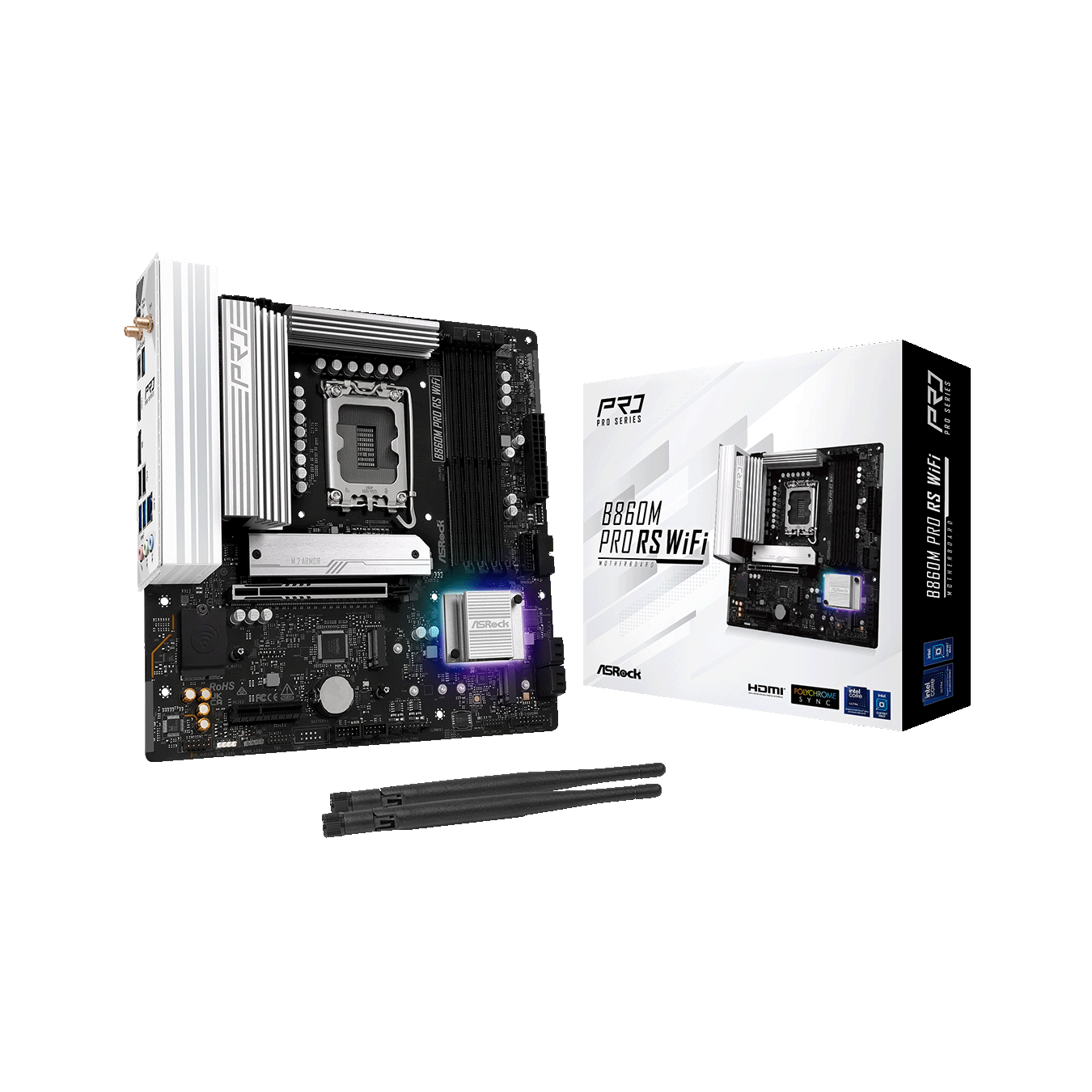 ASRock(アスロック) Intel B860チップセット搭載 LGA1851 MicroATXマザーボード B860M Pro RS WiFi