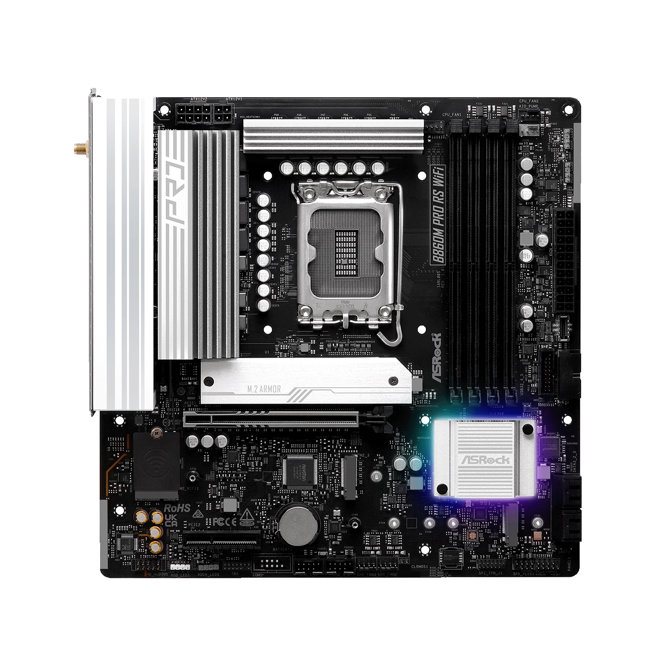 ASRock(アスロック) Intel B860チップセット搭載 LGA1851 MicroATXマザーボード B860M Pro RS WiFi