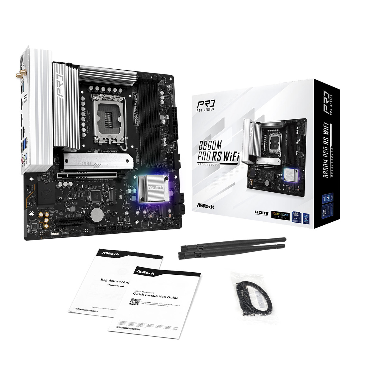ASRock(アスロック) Intel B860チップセット搭載 LGA1851 MicroATXマザーボード B860M Pro RS WiFi