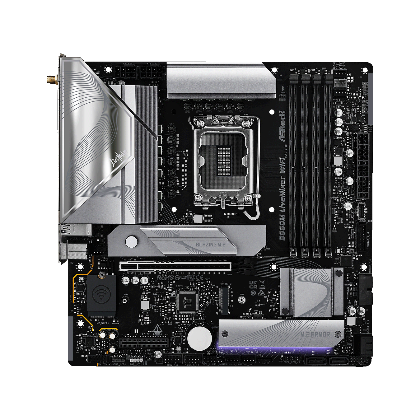 ASRock(アスロック) Intel B860チップセット搭載 LGA1851 MicroATXマザーボード B860M LiveMixer WiFi
