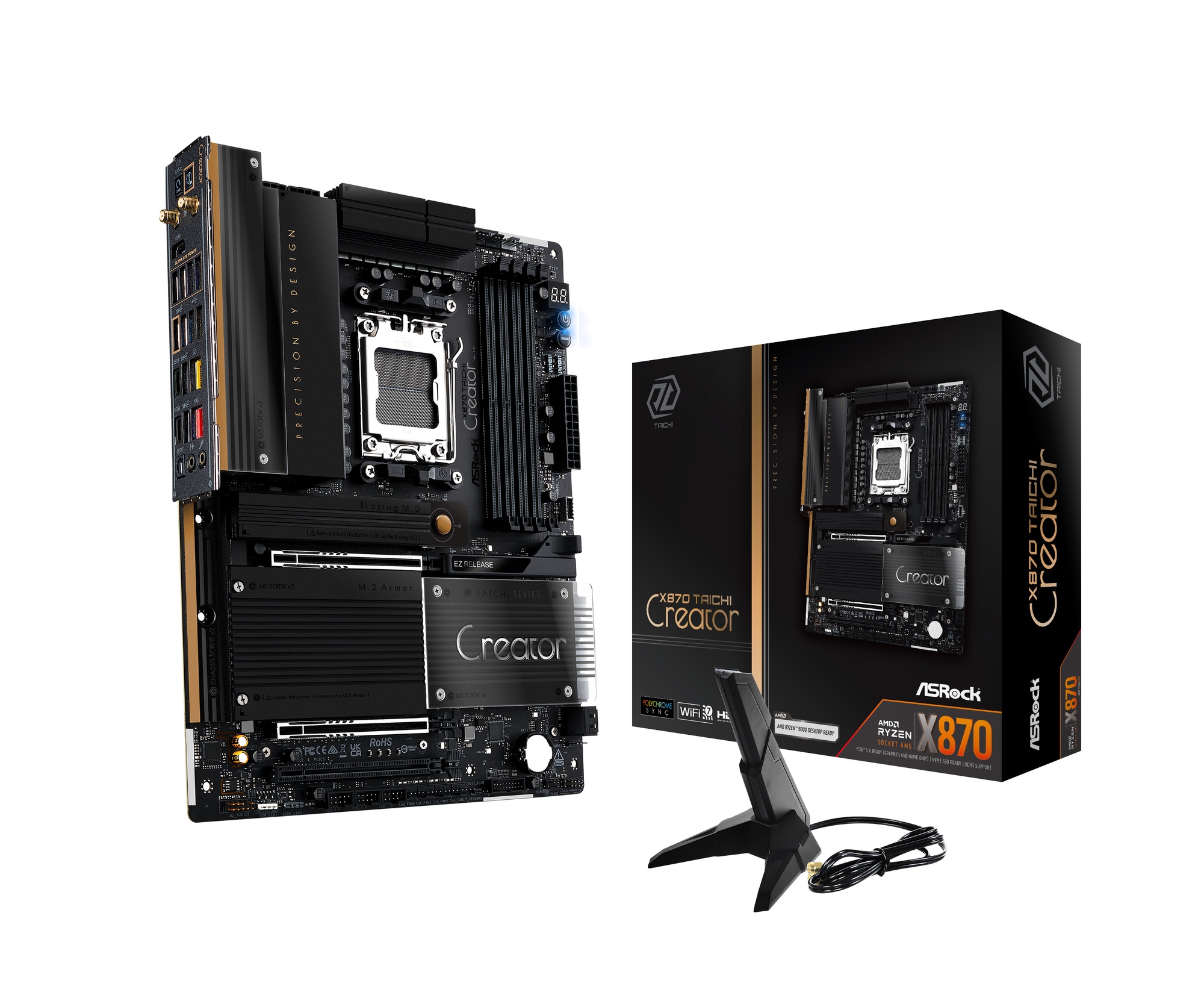ASRock(アスロック) AMD X870チップセット搭載 AMD AM5 ATXマザーボード X870 Taichi Creator