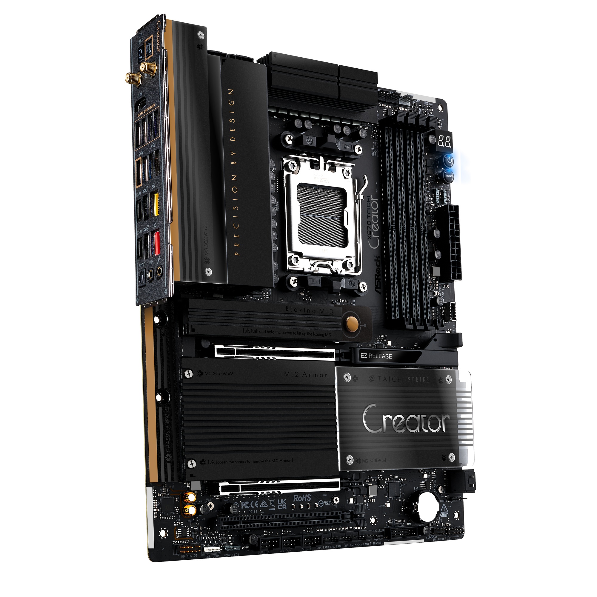 ASRock(アスロック) AMD X870チップセット搭載 AMD AM5 ATXマザーボード X870 Taichi Creator