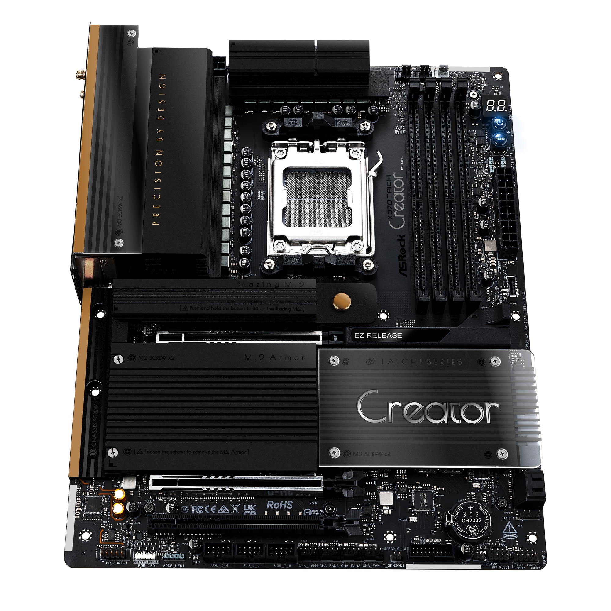 ASRock(アスロック) AMD X870チップセット搭載 AMD AM5 ATXマザーボード X870 Taichi Creator