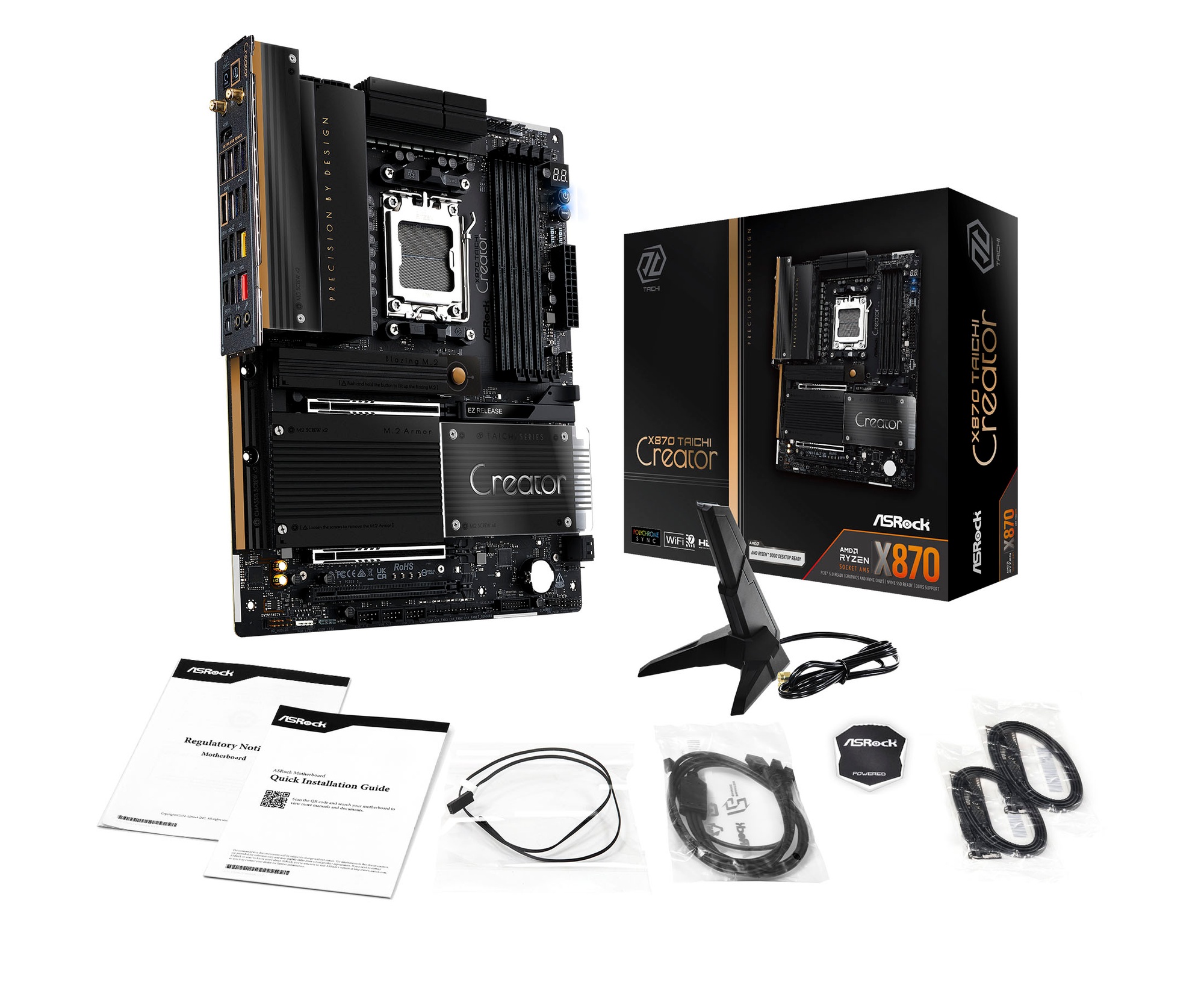 ASRock(アスロック) AMD X870チップセット搭載 AMD AM5 ATXマザーボード X870 Taichi Creator