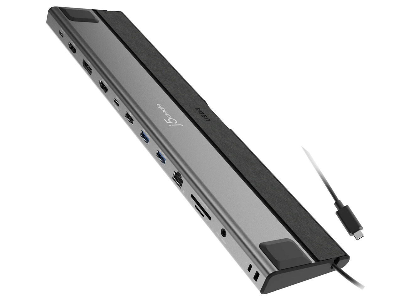 【ハロウィンセール】j5 create USB4 Triple Display 12in1ドッキングステーション（Thunderbolt3/4対応）JCD554 [スペースグレイ]【10/16 16:00～10/23 11:00】