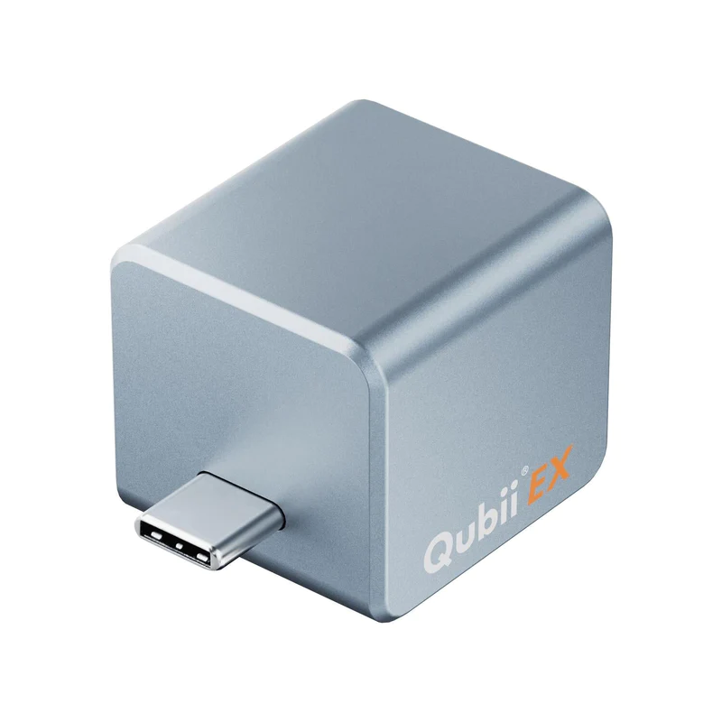 Qubii EX 256GB Type-C接続 PD60W 高速充電 自動バックアップ スカイ