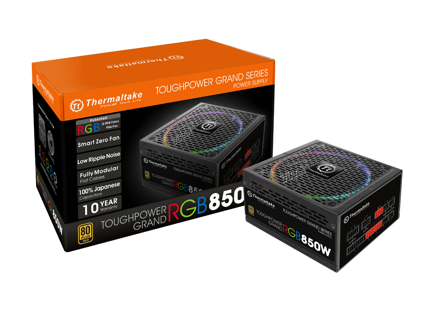 Thermaltake(サーマルテイク) 850W 80Plus Gold認証 ATX電源ユニット PS-TPG-0850FPCGJP-R TOUGHPOWER GRAND RGB 850W