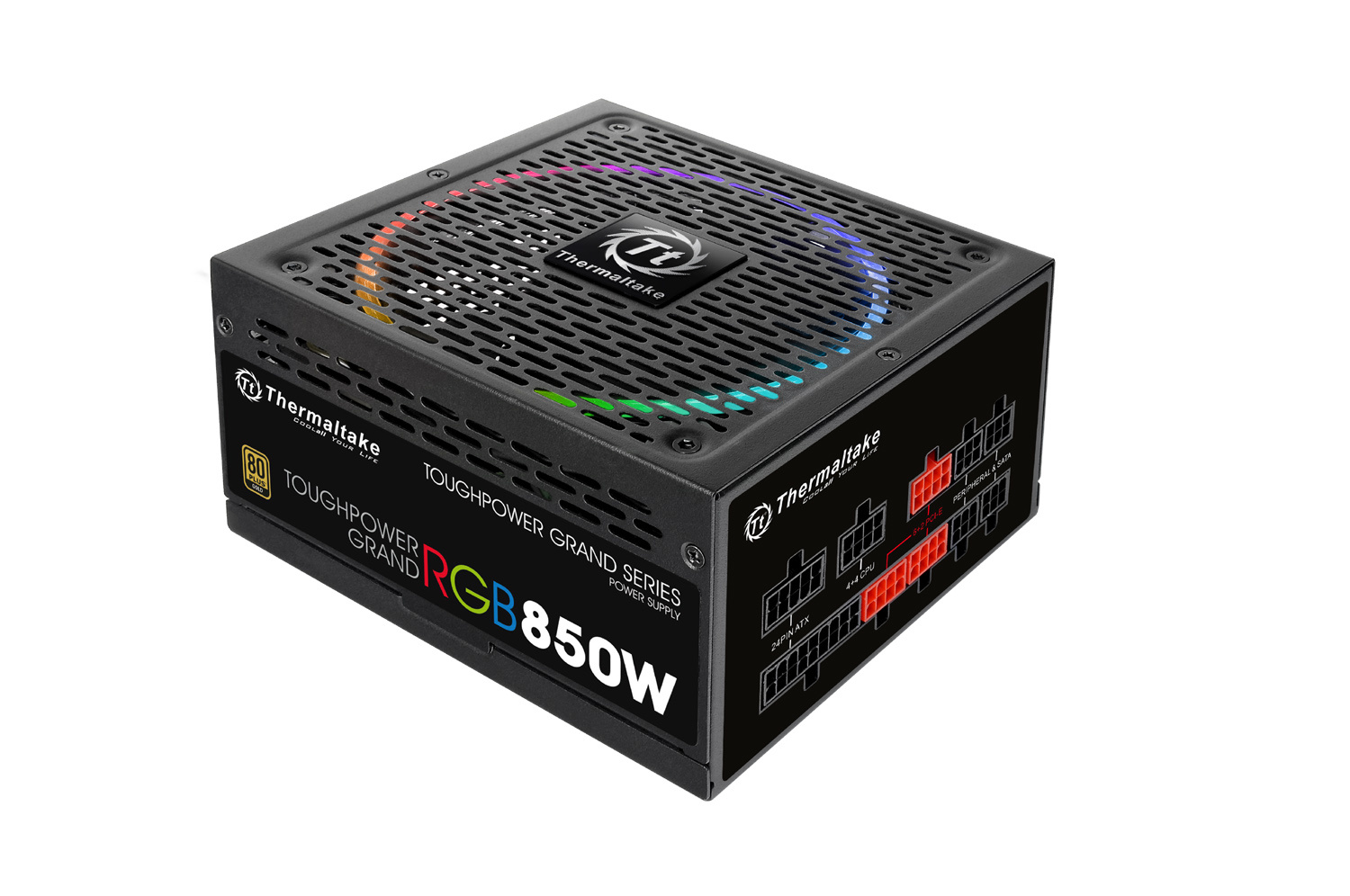 Thermaltake(サーマルテイク) 850W 80Plus Gold認証 ATX電源ユニット PS-TPG-0850FPCGJP-R TOUGHPOWER GRAND RGB 850W