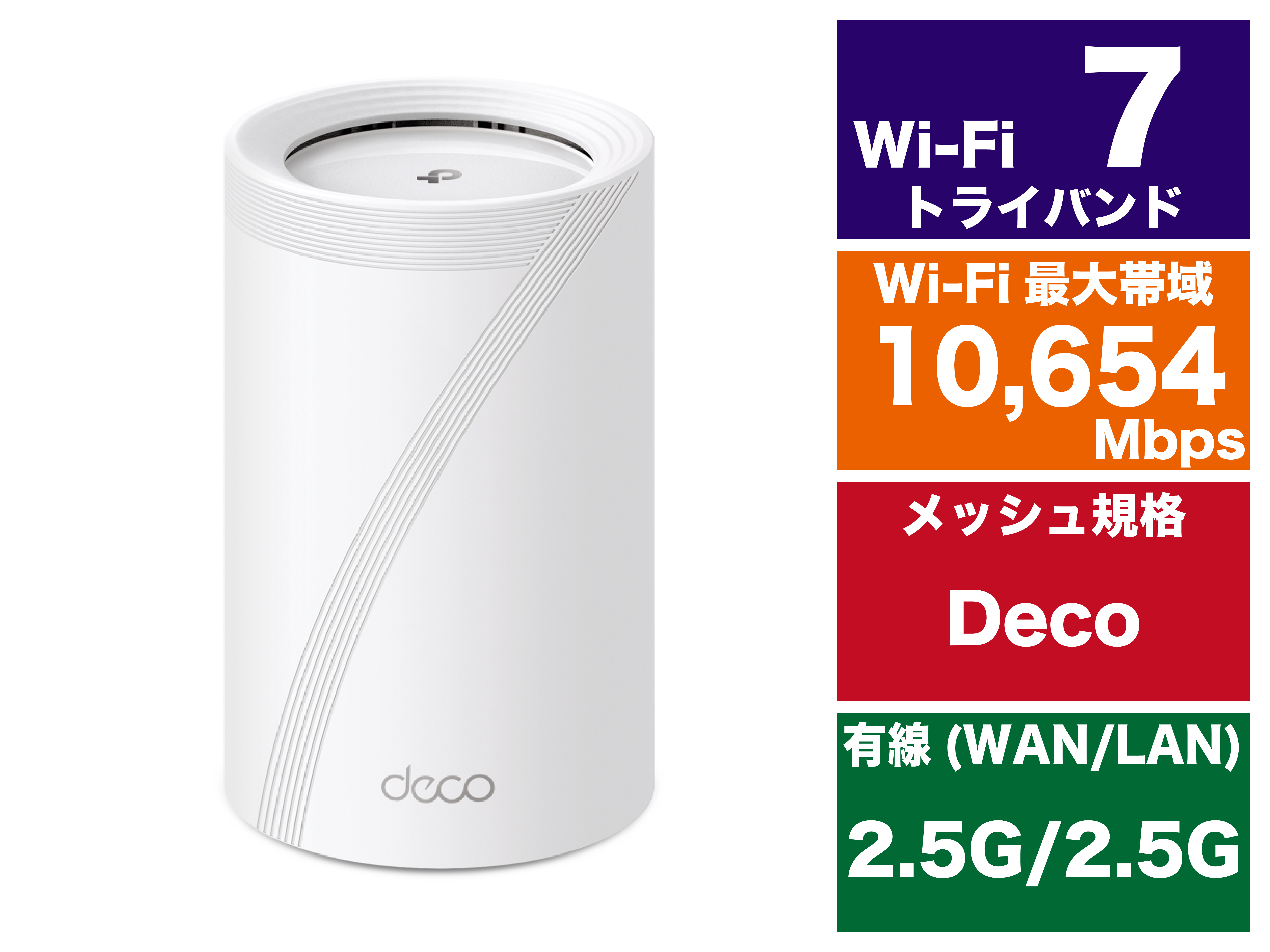 tp-link BE11000 メッシュWi-Fi 7システム（DECO BE65 1パック）
