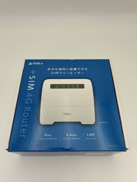 【訳あり品】【箱破損】【開封・未使用】ピクセラ LTE対応 SIMフリーホームルーター (PIX-RT100)（メーカー保証付き）