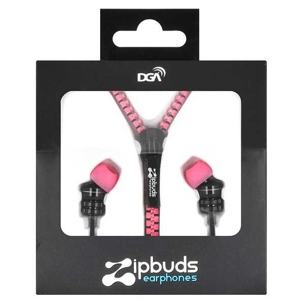 Zipbuds CT-REBKPN (Black with Pink)