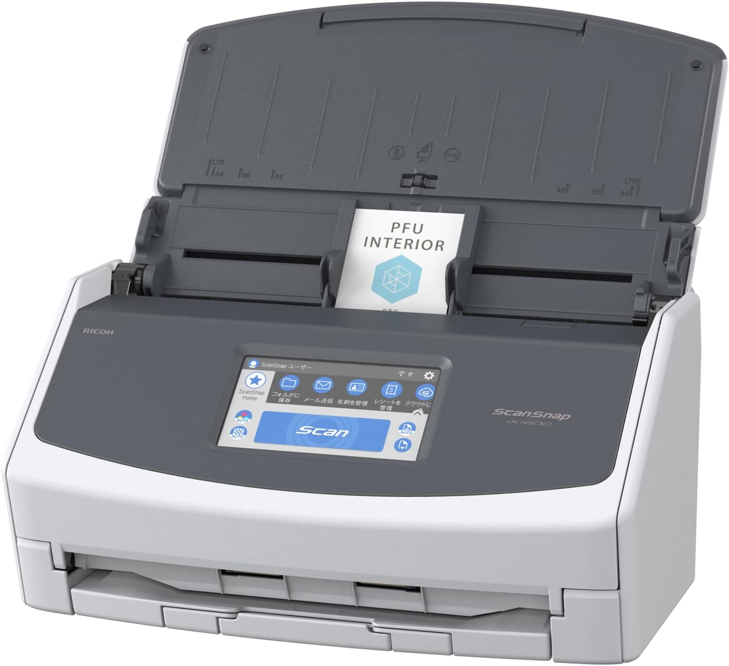 店頭展示使用品】PFU ScanSnap iX1600 FI-IX1600A [ホワイト](30日間