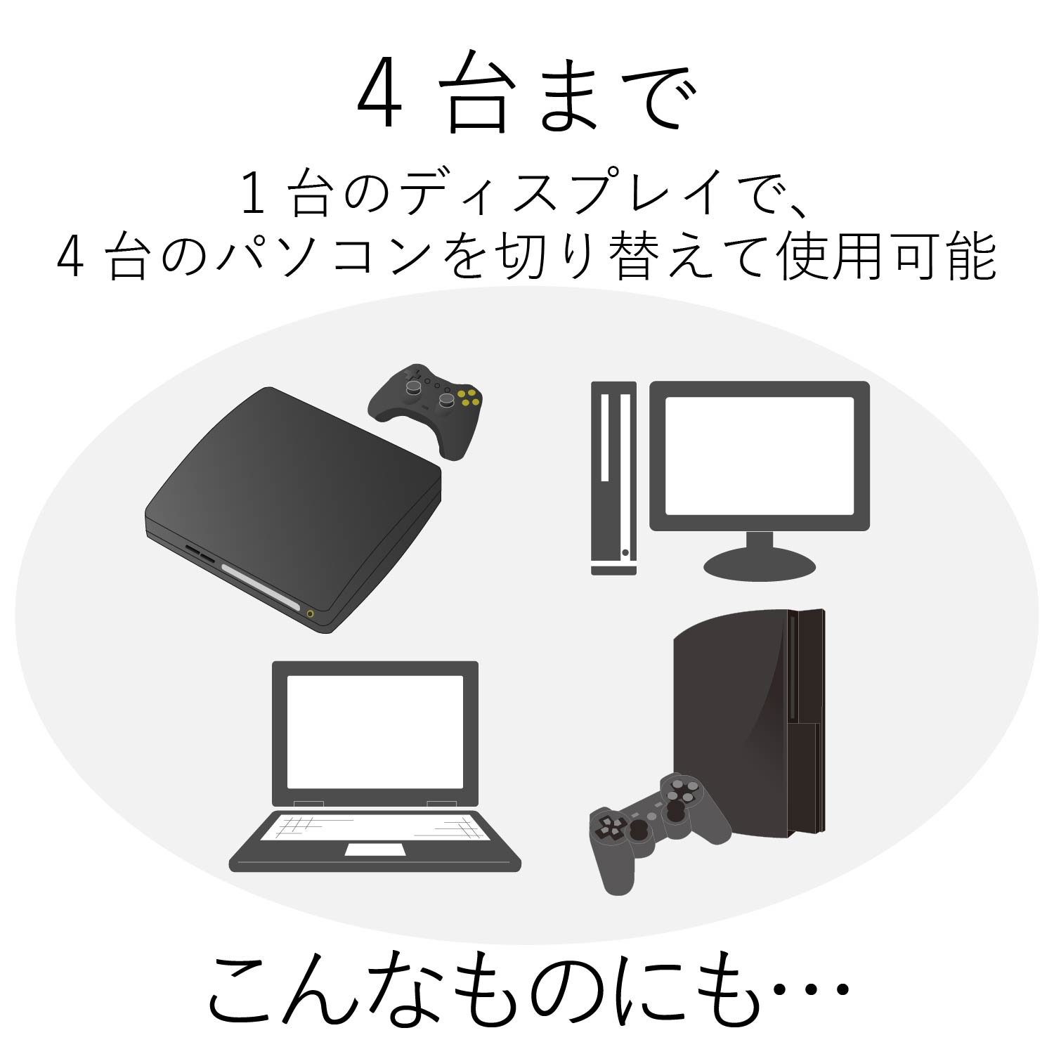 【訳あり品】【箱破損】【未使用】ELECOM 電子式VGA切替器（4ポート） DTSP24-VGA