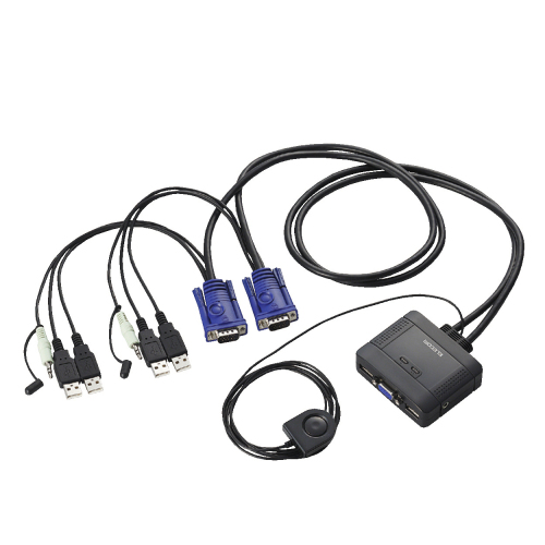 ELECOM USBパソコン切替器（PC2台切替）KVM-KUS