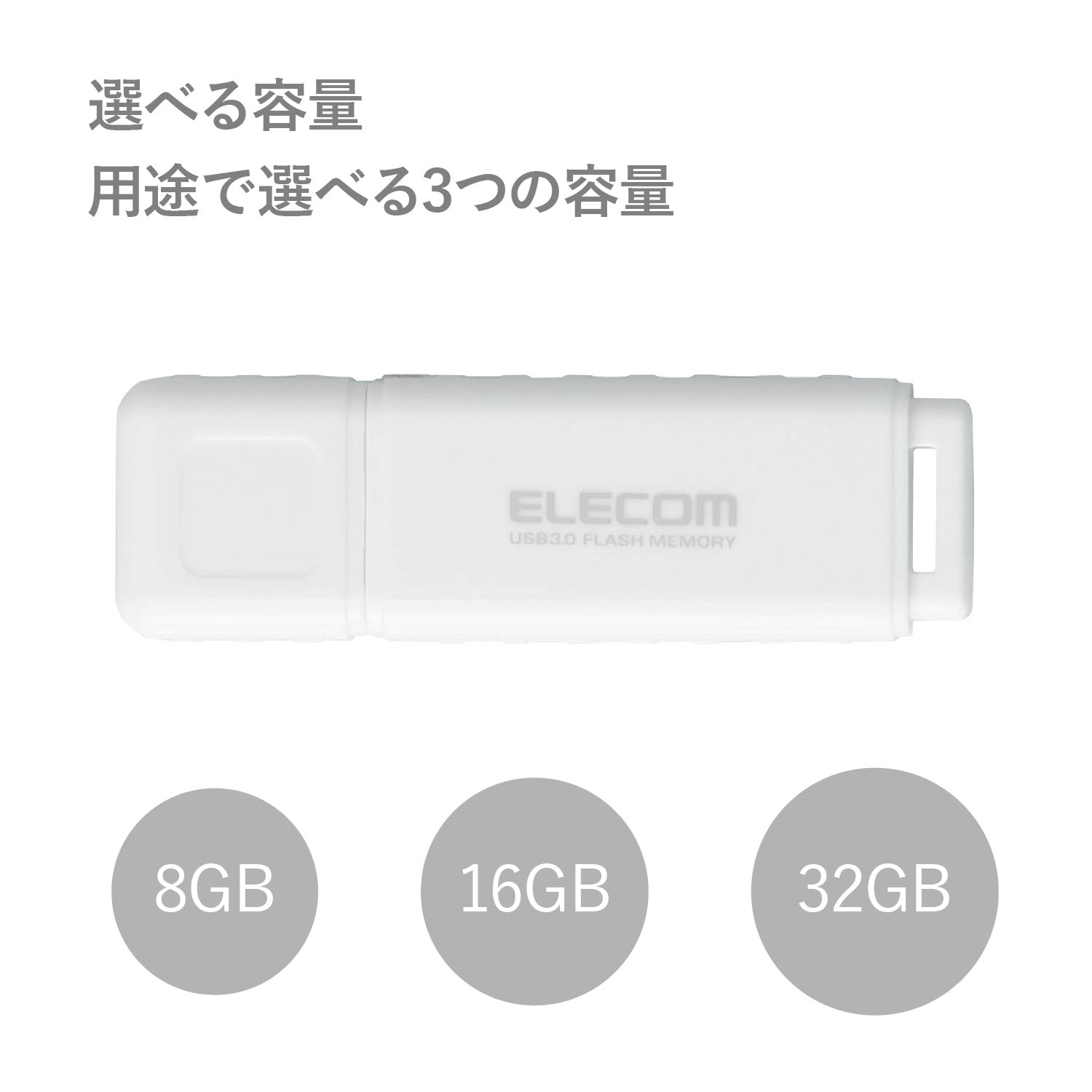 ELECOM MF-HSU3A32GWH [32GB ホワイト]