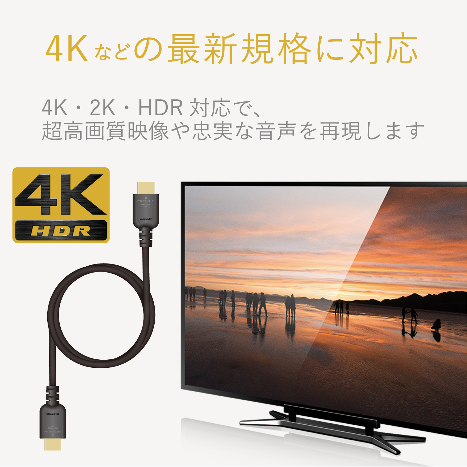 ELECOM プレミアムハイスピードHDMI(R)ケーブル DH-HDPS14E30BK [3m]