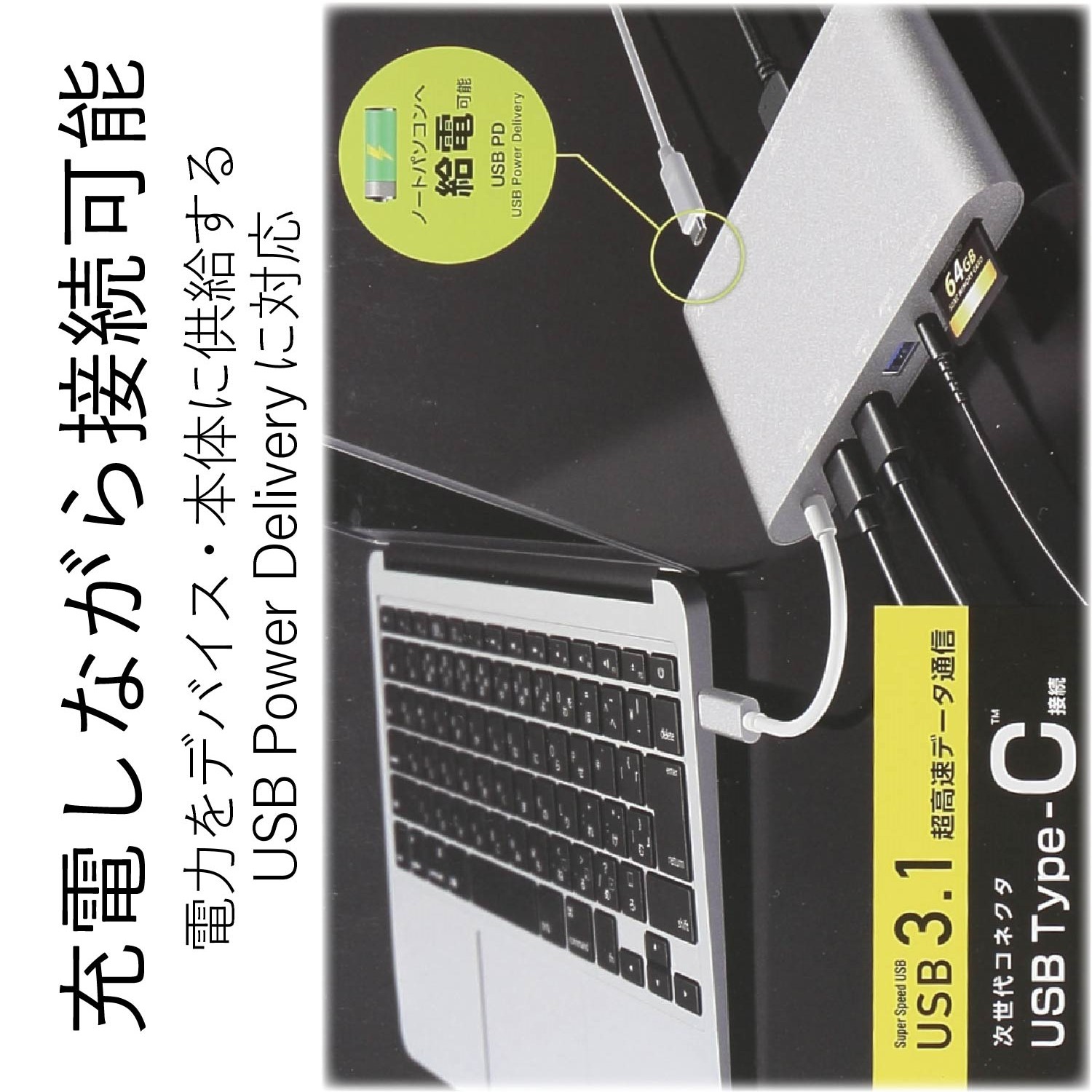 ELECOM USB Type-C接続ドッキングステーション(USB PD対応) DST-C01SV [シルバー]