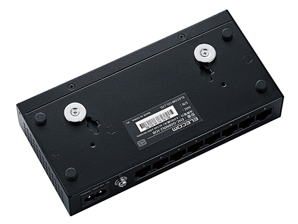 ELECOM 1000BASE-T対応 スイッチングハブ EHC-G08MN2-HJB [ブラック]