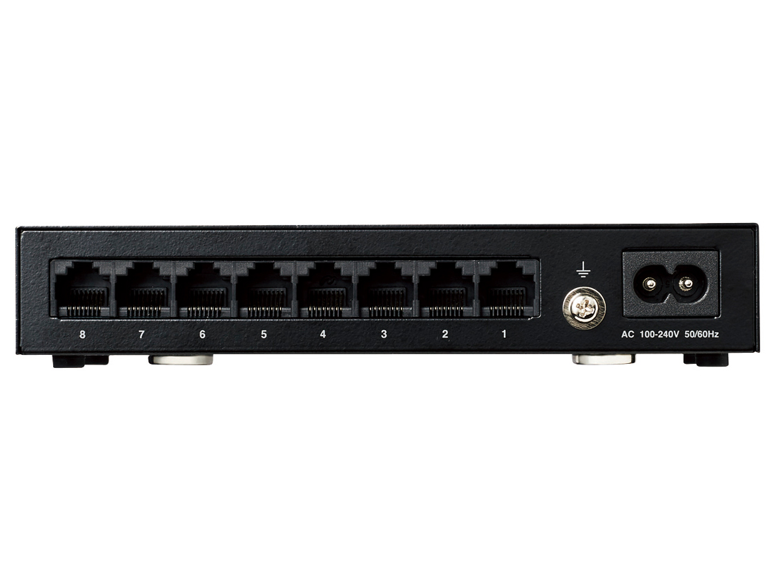 ELECOM 1000BASE-T対応 スイッチングハブ EHC-G08MN2-HJB [ブラック]