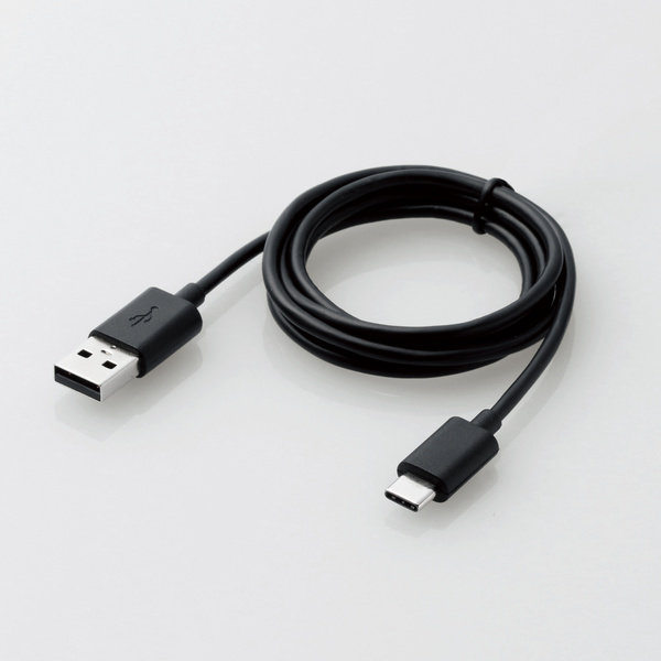 ELECOM USB Type-Cケーブル付きモバイルバッテリー DE-C09L-3200BK [ブラック]