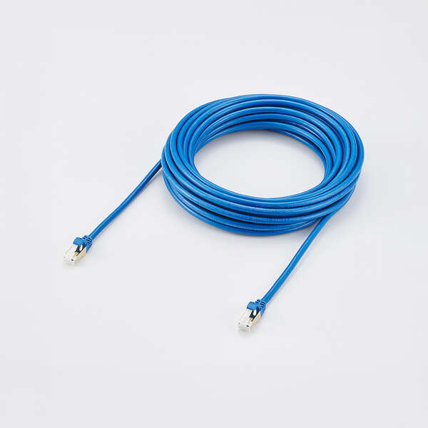 【訳あり品】【箱破損】【未開封・未使用】ELECOM Cat7 LANケーブル(スタンダード・ツメ折れ防止) LD-TWST/BM100 [10m ブルーメタリック]