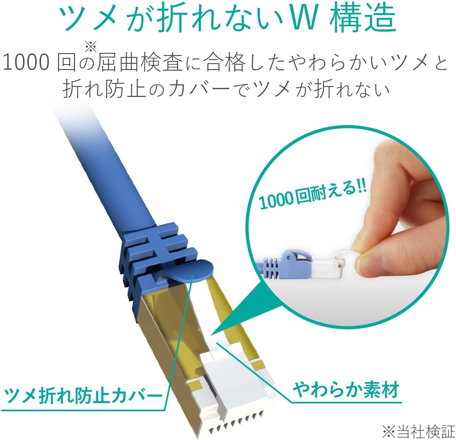 ELECOM Cat7対応LANケーブル(スタンダード・ツメ折れ防止) LD-TWST/BM200 [20m ブルーメタリック]