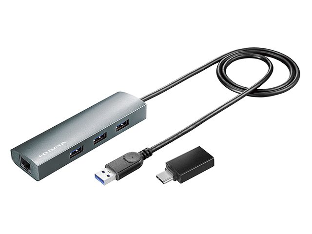 I-O Data USBハブ搭載ギガビットLANアダプター（変換アダプター付）US3-HB3ETG2/C