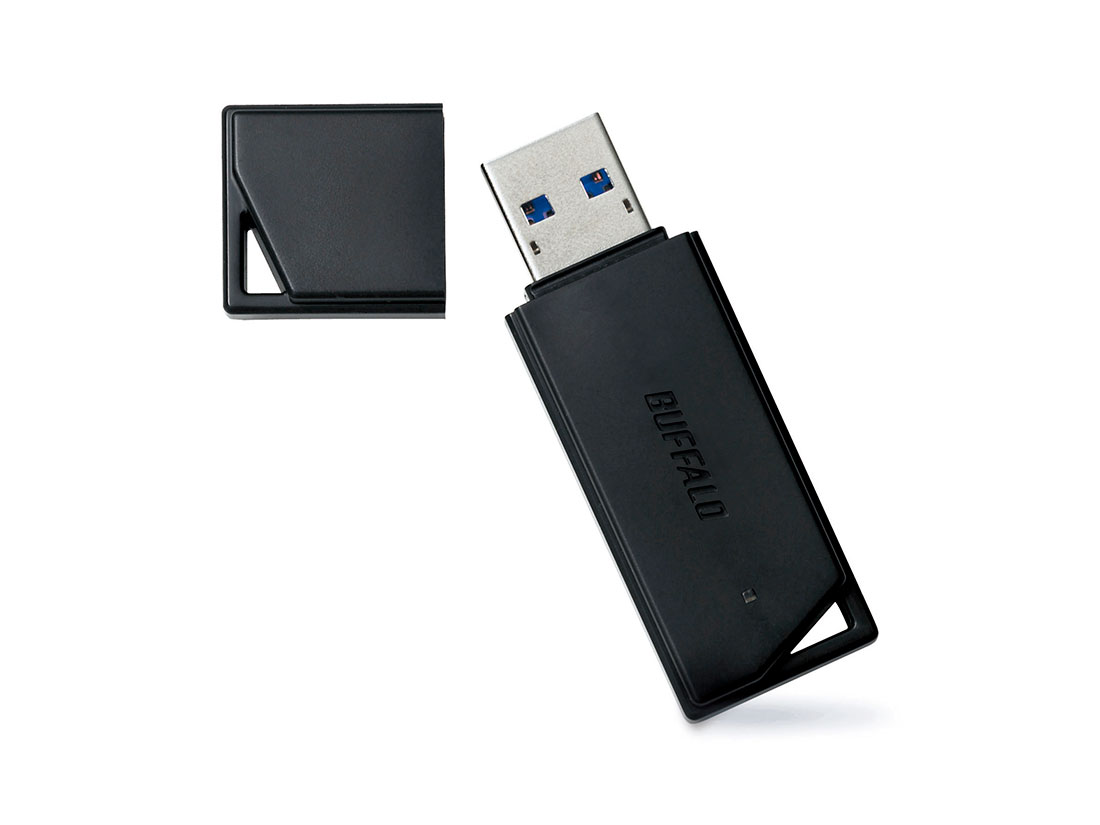 BUFFALO USBメモリ 32GB ブラック [RUF3-K32GB-BK]